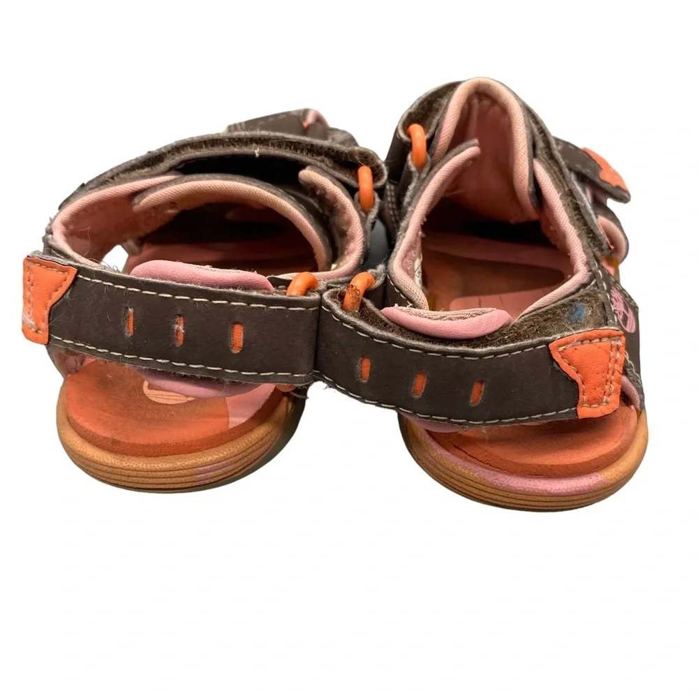 Timberland Princess Baby Girl Brown Pink Outdoor Sandals Water Shoes‎ Size 7